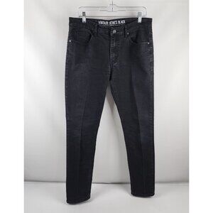 Vintage Genes Black Jeans Mens 34x31 Black Skinny Fit Ankle Denim